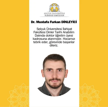 Yeni Dr. Öğr. Üyemiz